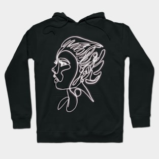 Light neon pretty woman Hoodie